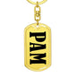 Pam v01 - Luxury Dog Tag Keychain
