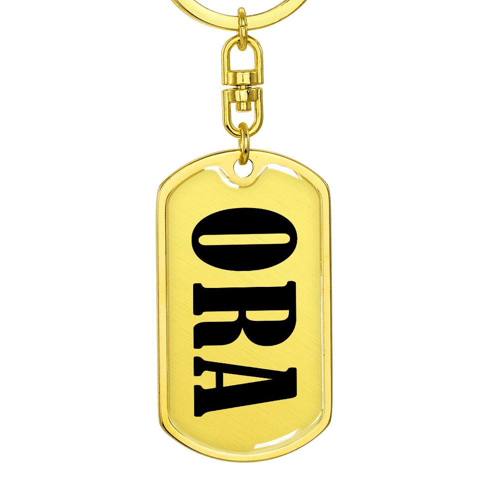 Ora v01 - Luxury Dog Tag Keychain