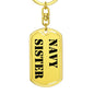 Navy Sister - Luxury Dog Tag Keychain