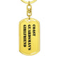 Coast Guardsman's Girlfriend - Luxury Dog Tag Keychain