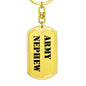 Army Nephew - Luxury Dog Tag Keychain