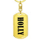 Holly v01 - Luxury Dog Tag Keychain