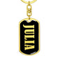 Julia v02 - Luxury Dog Tag Keychain