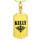 Kelly v01a - Luxury Dog Tag Keychain