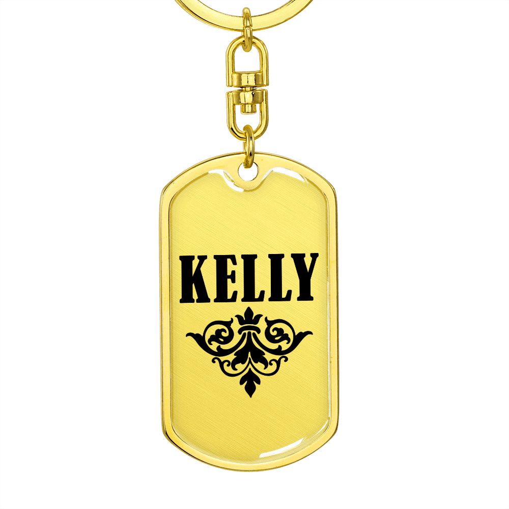 Kelly v01a - Luxury Dog Tag Keychain