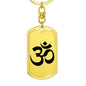 Om Symbol - Luxury Dog Tag Keychain