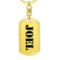 Joel - Luxury Dog Tag Keychain