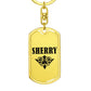 Sherry v01a - Luxury Dog Tag Keychain
