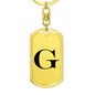 Initial G v1a - Luxury Dog Tag Keychain