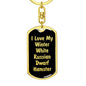 Love My Winter White Russian Dwarf Hamster v2 - Luxury Dog Tag Keychain
