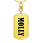 Molly v01 - Luxury Dog Tag Keychain