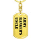 Army Ranger's Uncle - Luxury Dog Tag Keychain