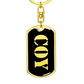 Coy v2 - Luxury Dog Tag Keychain