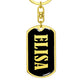 Elisa v02 - Luxury Dog Tag Keychain