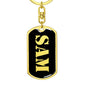 Sam v3 - Luxury Dog Tag Keychain
