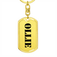 Ollie - Luxury Dog Tag Keychain