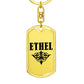 Ethel v01a - Luxury Dog Tag Keychain