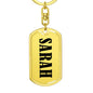 Sarah v01 - Luxury Dog Tag Keychain