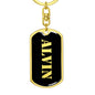 Alvin v3 - Luxury Dog Tag Keychain