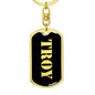 Troy v3 - Luxury Dog Tag Keychain