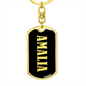 Amalia v02 - Luxury Dog Tag Keychain
