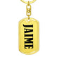 Jaime v01 - Luxury Dog Tag Keychain