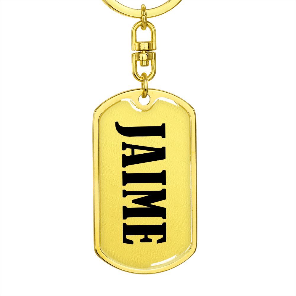 Jaime v01 - Luxury Dog Tag Keychain
