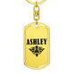 Ashley v01a - Luxury Dog Tag Keychain
