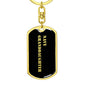 Navy Granddaughter v2 - Luxury Dog Tag Keychain