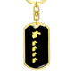 Mama Rabbit With 4 Kittens v2 - Luxury Dog Tag Keychain