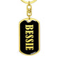Bessie v02 - Luxury Dog Tag Keychain