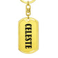 Celeste v01 - Luxury Dog Tag Keychain