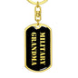 Military Grandma v2 - Luxury Dog Tag Keychain