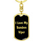 Love My Bamboo Viper v2 - Luxury Dog Tag Keychain