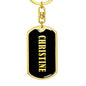 Christine v02 - Luxury Dog Tag Keychain