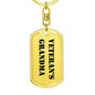 Veteran's Grandma - Luxury Dog Tag Keychain