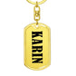 Karin v01 - Luxury Dog Tag Keychain