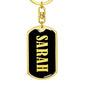 Sarah v02 - Luxury Dog Tag Keychain