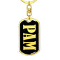 Pam v02 - Luxury Dog Tag Keychain
