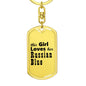 Russian Blue - Luxury Dog Tag Keychain