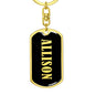 Allison v02 - Luxury Dog Tag Keychain