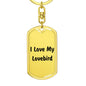 Love My Lovebird - Luxury Dog Tag Keychain