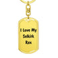 Love My Selkirk Rex - Luxury Dog Tag Keychain