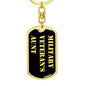 Military Veteran's Aunt v2 - Luxury Dog Tag Keychain