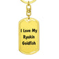 Love My Ryukin Goldfish - Luxury Dog Tag Keychain