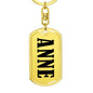 Anne v01 - Luxury Dog Tag Keychain