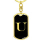 Initial U v2a - Luxury Dog Tag Keychain