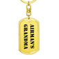 Airman's Grandma - Luxury Dog Tag Keychain