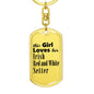 Irish Red and White Setter - Luxury Dog Tag Keychain