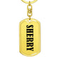 Sherry v01 - Luxury Dog Tag Keychain